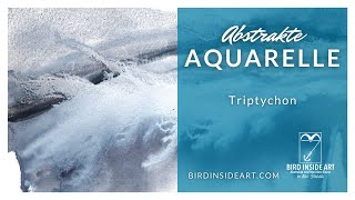 Abstrakte Aquarelle | Aquarell Pouring | Aquarell Landschaft | Aquarell Demo | Bird Inside Art
