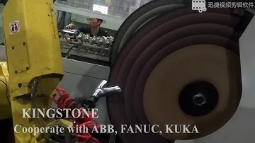 Zinc Alloy Faucet Polishing Grinding System by FANUC Robot