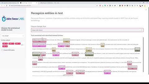 Recognize entities in text