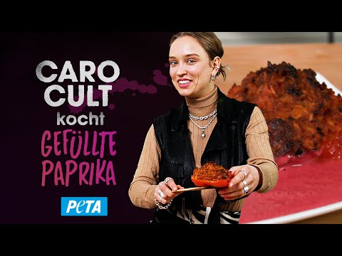 Gefüllte Paprika mit veganer Feta-Reis-Füllung – Caro Cult zeigt ihr leckeres Geheimrezept!