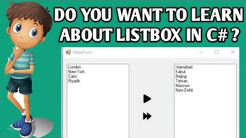 ListBox C# | Move values from one listbox to another C# |Move multiple items between ListBox