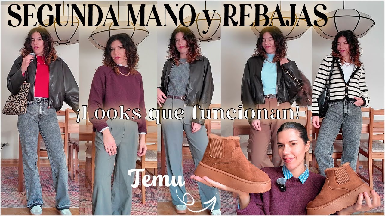 IDEAS DE LOOKS reales con SEGUNDA MANO y REBAJAS✨👗 HAUL TEMU