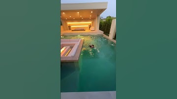 You won’t believe this backyard transformation! 😍 #backyarddesign #pool #backyard #firepit