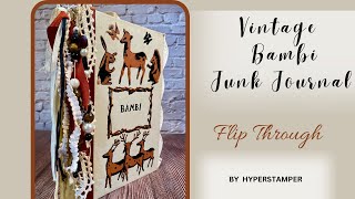 SOLD-Junk Journal - Vintage Bambi Full Flip Through by Hyperstamper