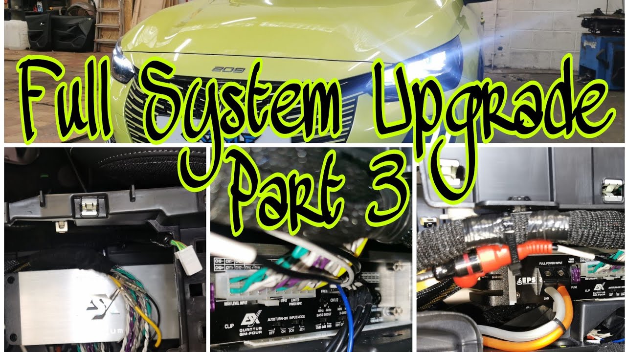 Peugeot 208 2024 Full Sound System Upgrade. Installing Power Cable and ESX QM FOUR Amplifier. Part 3