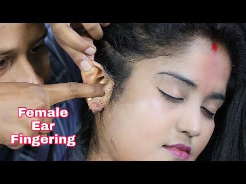 Female Ear Massage Part 1 | Ear Fingering ASMR | Head and Ear Massage | Loud Neck Cracking