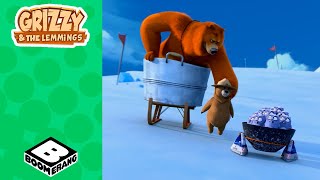 Giant Slalom | Grizzy and the Lemmings | Winter Olympics Special | Boomerang Italia
