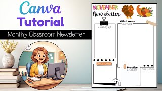 How to Create a Weekly Classroom Newsletter in Canva FREE Editable Template for Teachers
