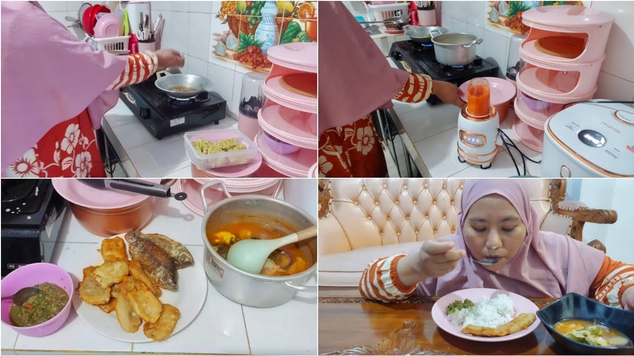 BIKIN NGILER. MALAM MALAM MASAK SAYUR ASEM SAMBAL TERASI GORENG IKAN DAN TEMPE. NGABISIN STOK MISOA