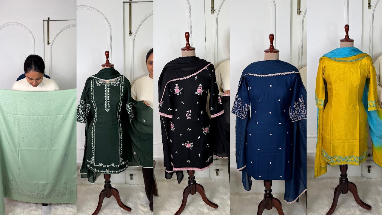 Winter Wear Machine Work Pashmina Suits 8829800004 Shades By Diljot Designer Studio  Mohali Ph. 7