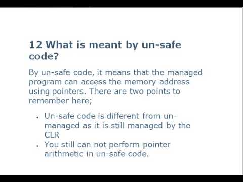 what is meant by un safe code what unsafe code