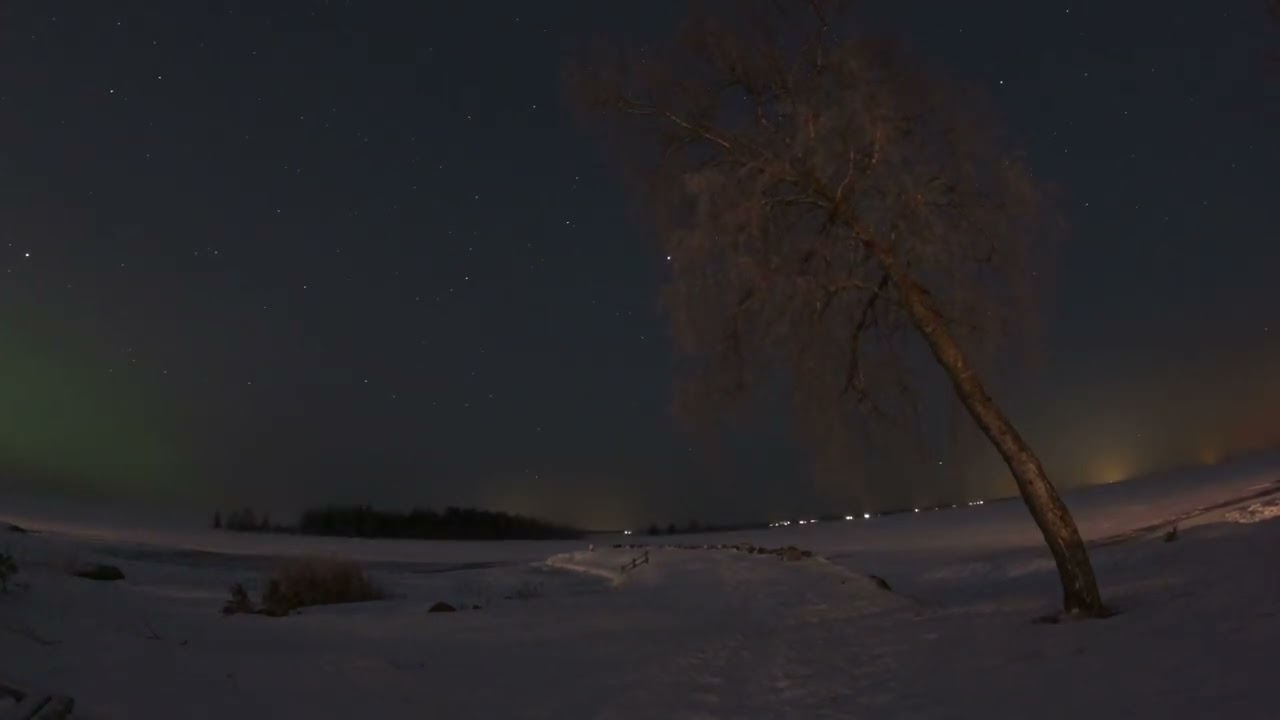 Northern lights aurora borealis night lapse GoPRO 10