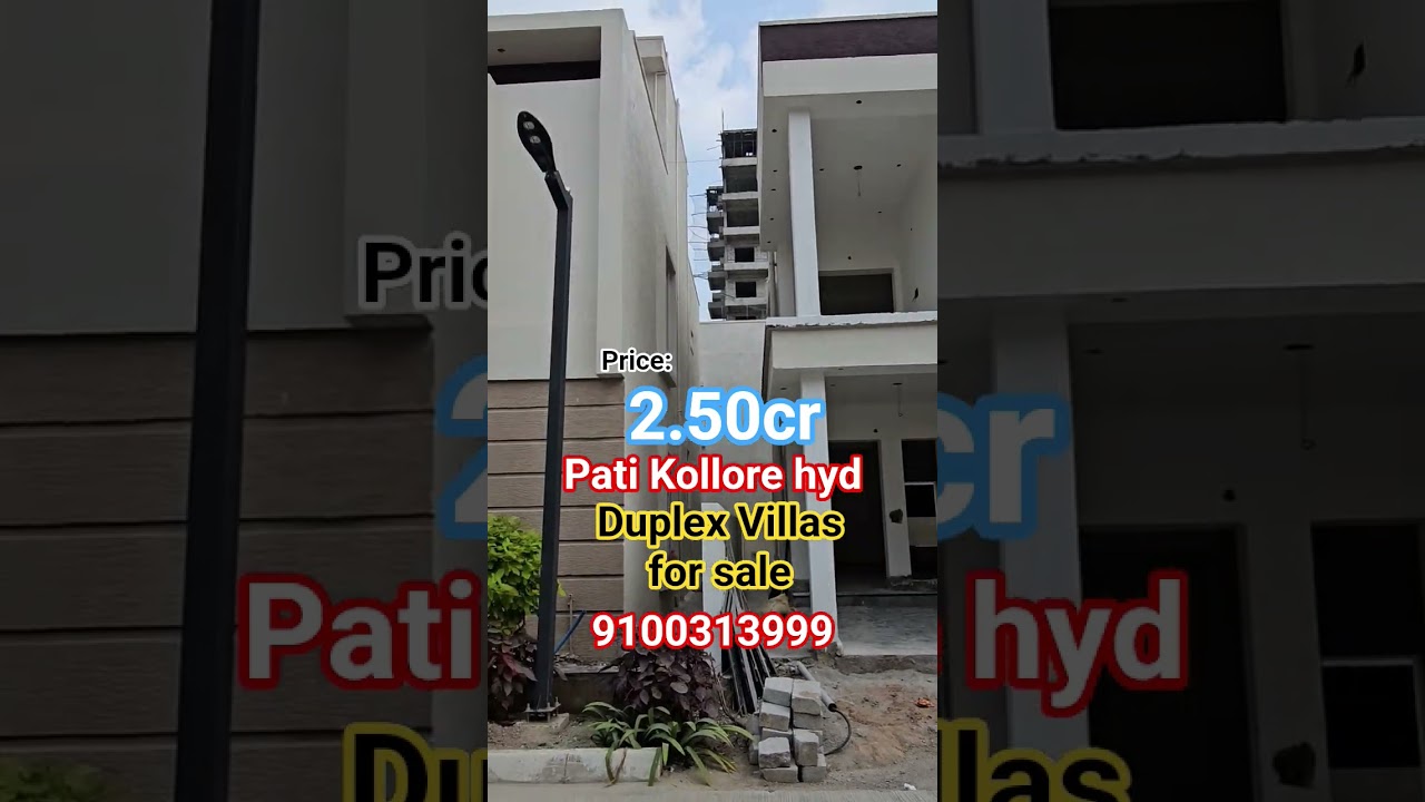 duplex villas for sale kollore pati hyd 