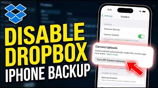 How to disable Dropbox file backup on iPhone - Step By Step