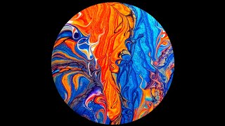 233 Acrylic Pouring Fire & Ice Ribbon Pour Swipe