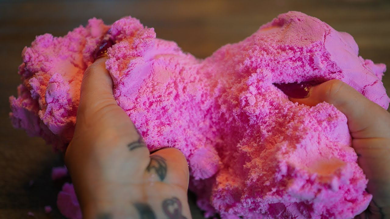 Pink Cloud Slime Fun - One Minute ASMR