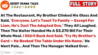 At The Restaurant, My Brother Clinked His Glass And Said, ‘Everyone, Let’s... - Best Reddit Stories