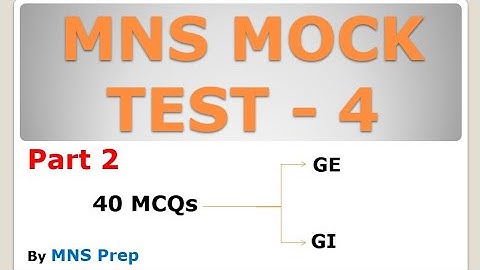 MNS Mock test 4 | Part 2 | by @flora_fauna23