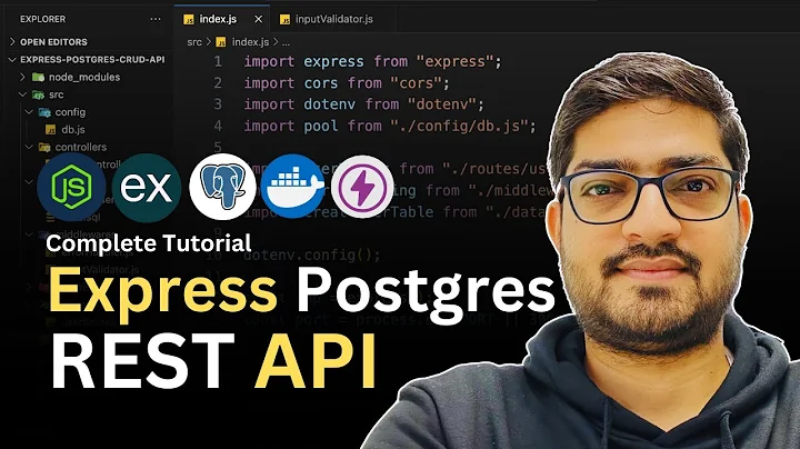 Build a CRUD Rest API with Node.js, Express, PostgreSQL & Docker thumbnail