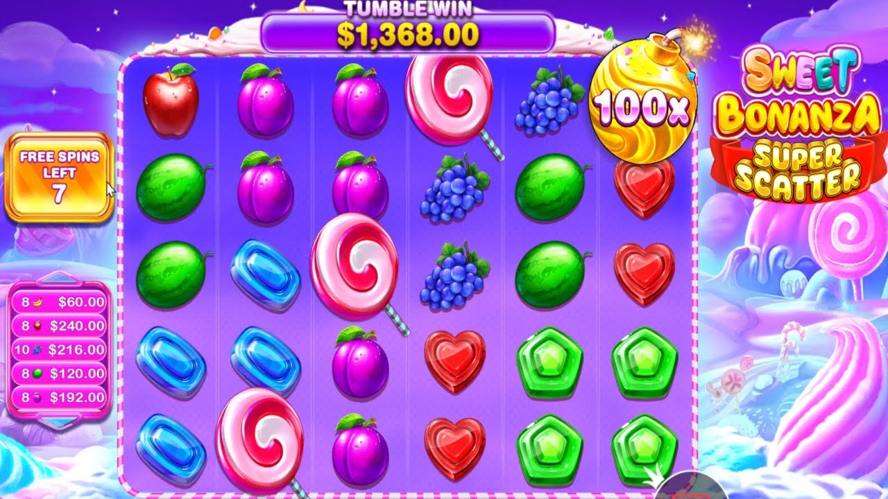 SWEET BONANZA SUPER SCATTER EPIC GAMEPLAY HUGE TUMBLEWIN HIT 100x BONUS BUY ONLINE BUY SUPER SCATTER