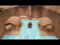 My Real Life-65 Days Build Billionaire Turtle Underground Swimming Pool