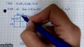 11/3 - Integrated Math 1 - 3-107, 3-108, 3-113