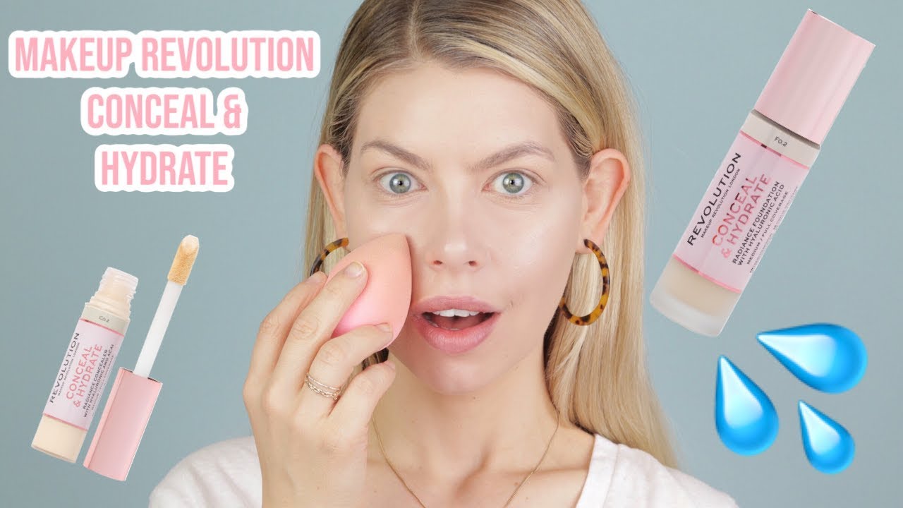 NEW MAKEUP REVOLUTION CONCEAL & HYDRATE FOUNDATION + CONCEALER WEAR