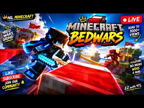 🔴 MINECRAFT BEDWARS LIVE 🔥 | INSANE CLUTCHES, EPIC FIGHTS & NONSTOP WINS! 😈 | EZ with NIL