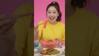 colourful mukbang🎨🔥🤤 #colors #food #foodie