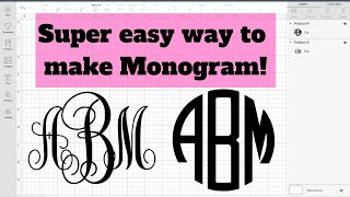 How to make a Monogram| Cricut Design Space| Chicfetti