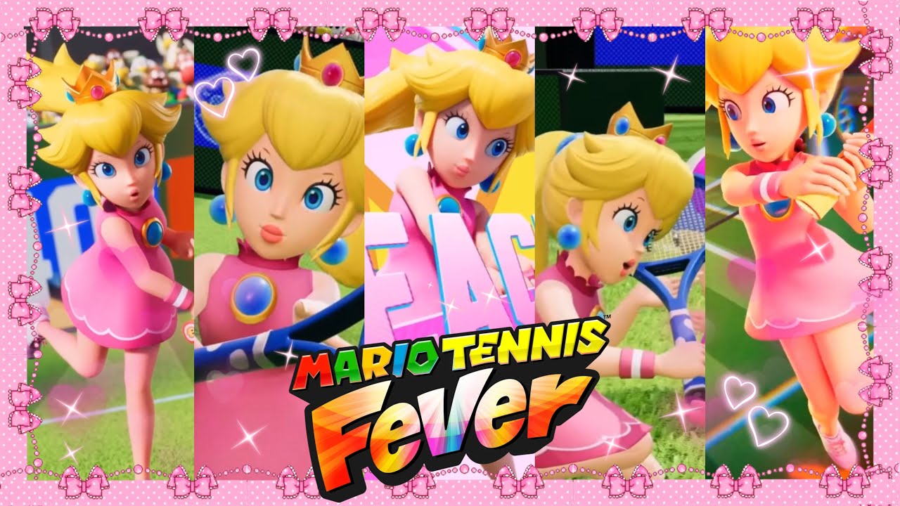 ♥Peach's entrance and moments from Mario Tennis Fever (opening)♥