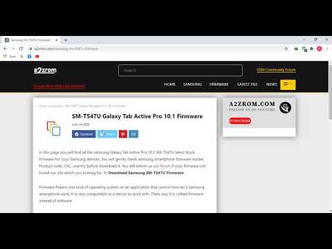 How To Download Samsung SM-T547U Galaxy Tab Active Pro 10.1 Stock