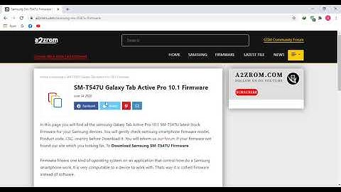 How To Download Samsung SM-T547U Galaxy Tab Active Pro 10.1 Stock Firmware (Flash File) For Android