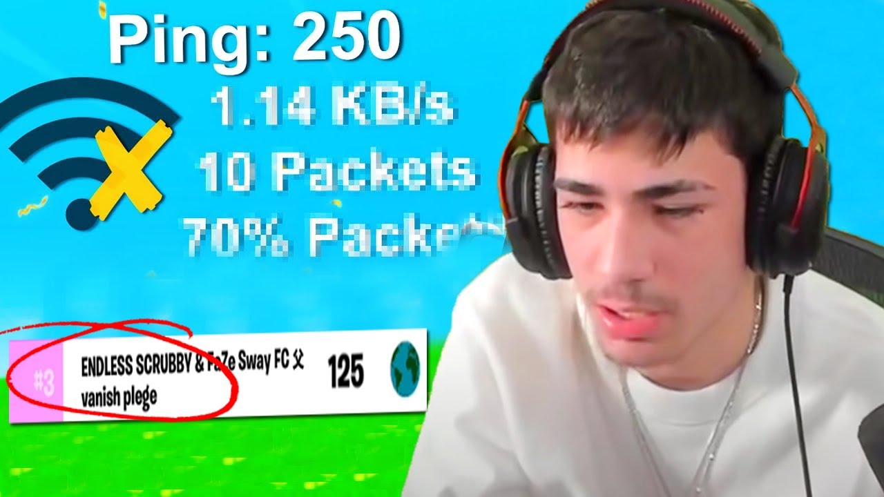 FaZe Sway Playing TRIOS CASH CUP  on HIGH PING in Fortnite... (Fortnite Competitive)