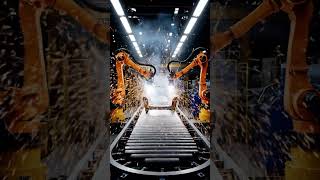 Robotic Arm Welding Cars #factory #americanfactory #howitsmade #manufacturing #automation #carfactor