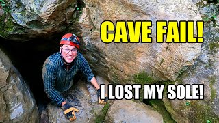 Cave Adventure Gone Wrong: I lost my sole in Pettyjohn’s Cave!