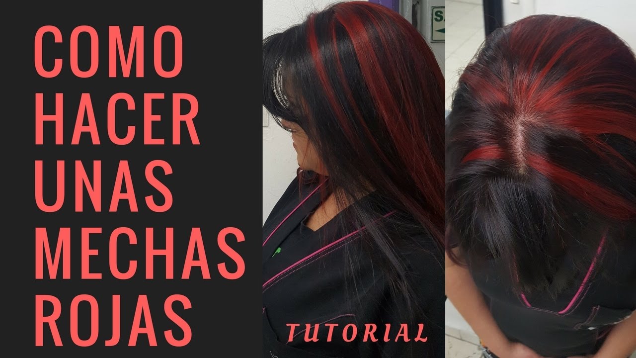 Mechas Rojas En Cabello Corto