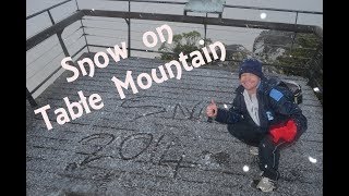Snow on Table Mountain, Cape Town - 5 July 2014