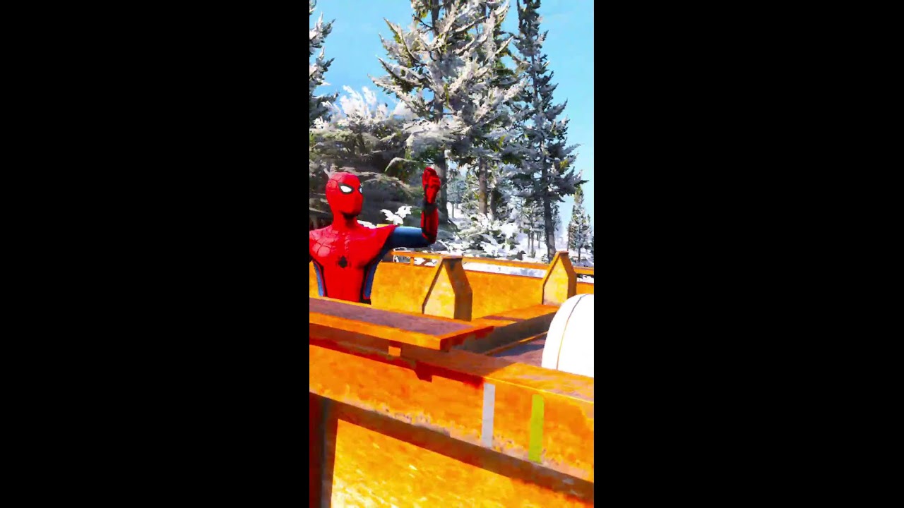 GTA V : THE SPIDERMAN STOPPED THE TRAIN SIMULATOR LIVE STREAM NOW