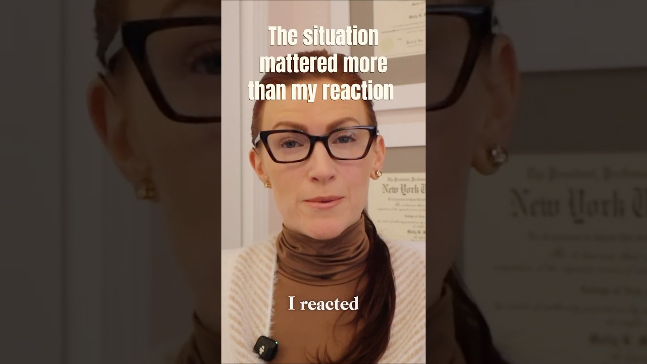 Ситуация имела большее значение, чем моя реакция.