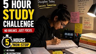  5 hour study challenge #motivational #consistency #timer 