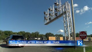 Man injured after being hit by train