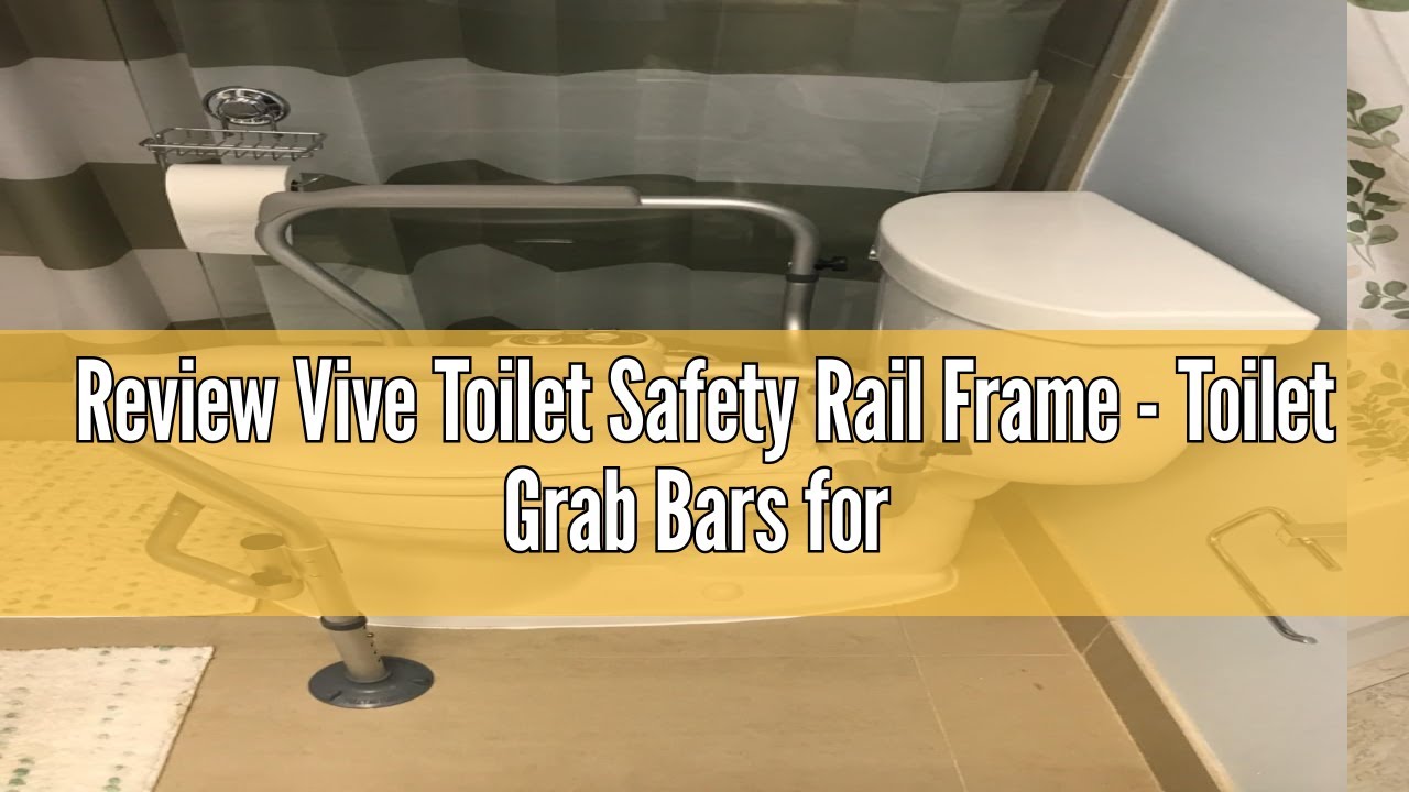 Review Vive Toilet Safety Rail Frame - Toilet Grab Bars for Elderly, Disabled - Assist Support Rails