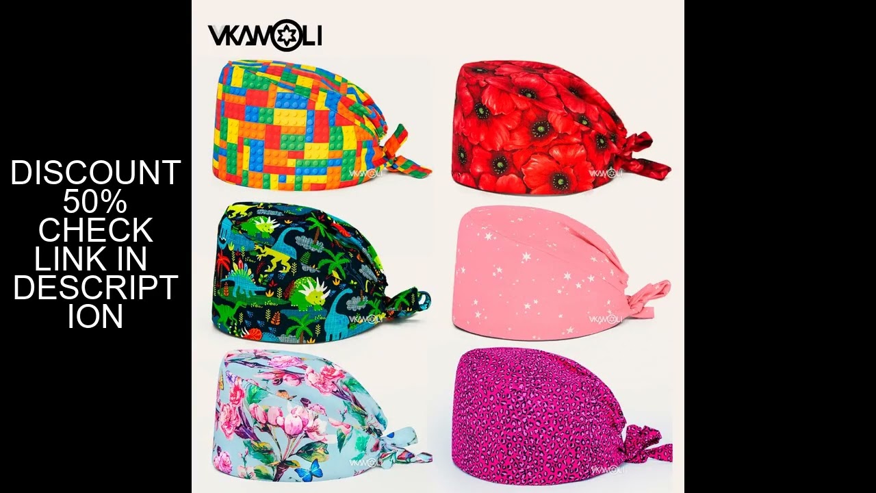 gorro clínicos Cartoon Printing Scrubs Caps Surgery Hat Men Nurse scrubs cap Pet clinic Work hat med