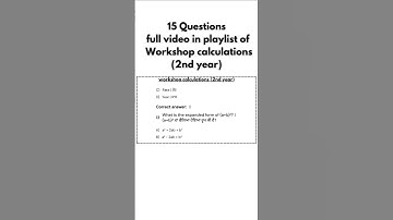 Part - 04, 2nd year, Workshop Calculations, ITI CBT EXAM important Questions, @Itielectrician12