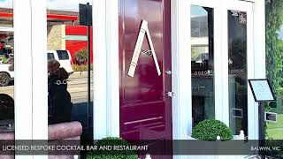 Licensed Bespoke Cocktail Bar and Restaurant – Balwyn, VIC