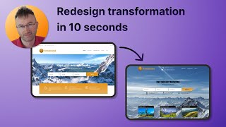 Travel Agency Desktop Website - First Visible Screen Redesign