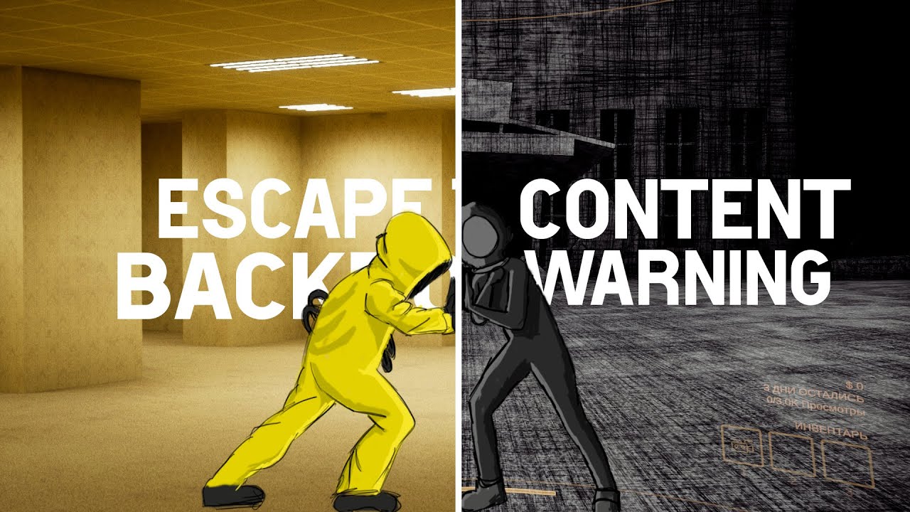 Контентированные комнаты Ӏ Content Warning + Escape the Backrooms ...