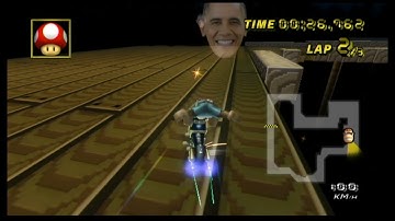 Mario Kart Wii Texture Hack - SNES Obama Valley 2