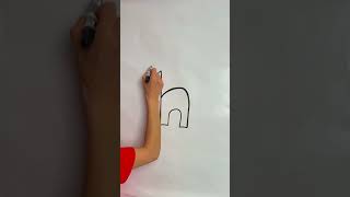 Draw a Dinosaur from the Letter H! 🦖✏️ #kids #learn